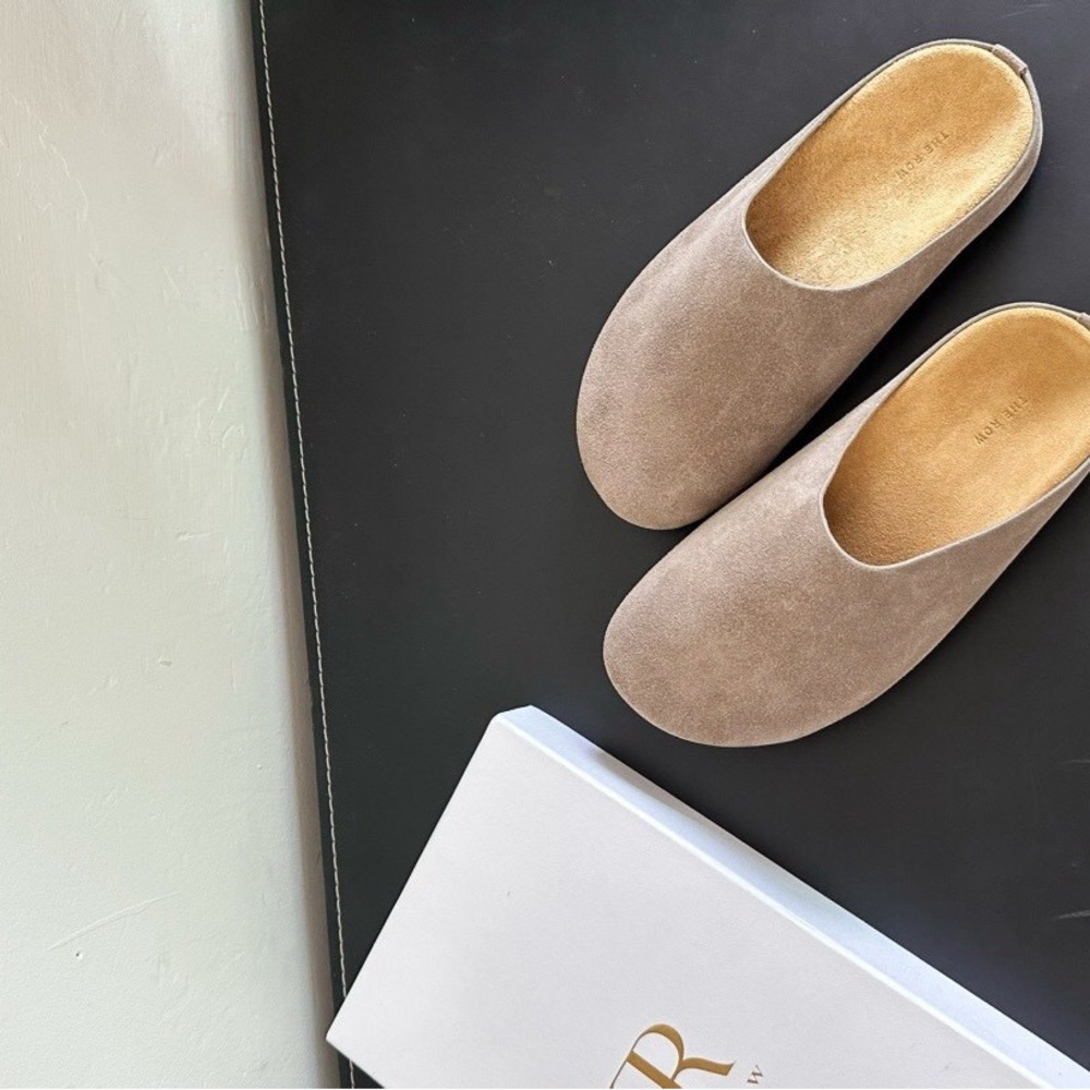 The row Tan Suede Slip-On Slippers - Picture 2 of 4